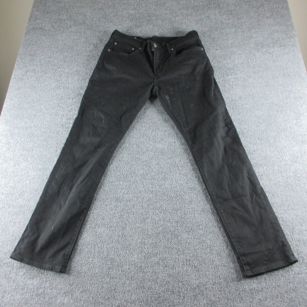 Levis 511 Jeans‎ Mens 31x30 Black Slim Tapered Dark Wash Stretch Denim Casual